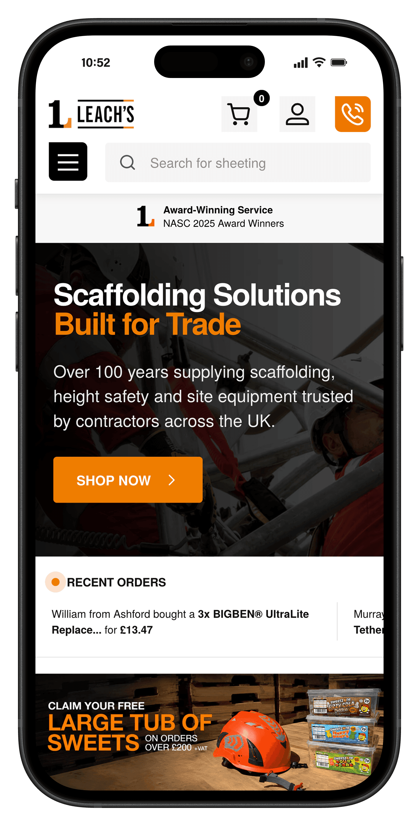 Leach’s Storefront Build & Systems mobile view